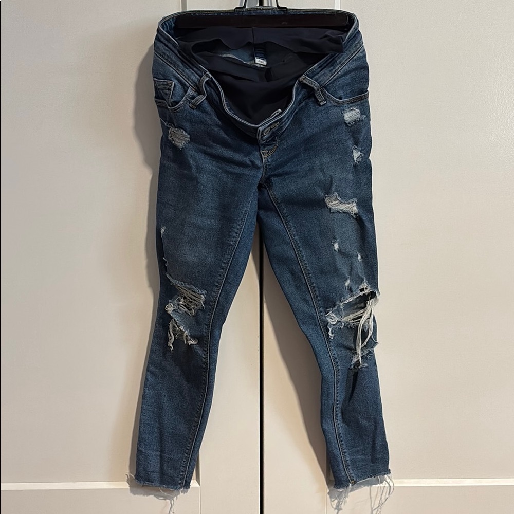 Distressed maternity Blue Jeans for Women